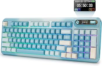 Amazon | KZZI Z98 ワイヤレスゲーミングキーボード OLED スマート